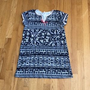 A blue and white cover up/ dress